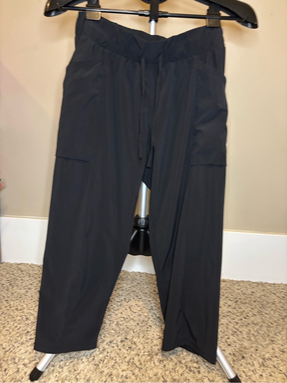 All In Motion Target Women’s XS Black Cargo Pants Athletic Stretch Drawstring